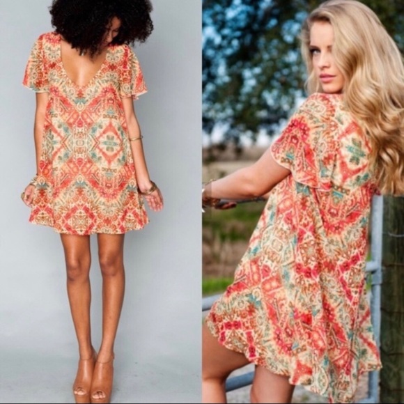 Show Me Your Mumu Kylie Aztec Midi Dress small - Picture 1 of 12